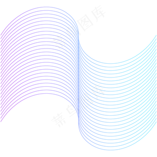 科技感渐变曲线线条科技感渐变曲线线条