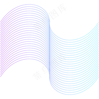 科技感渐变曲线线条科技感渐变曲线线条