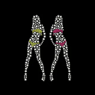 烫钻 女人 比基尼 时尚 免费素材