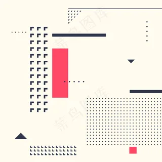 小清新简约点线面矢量海报背景