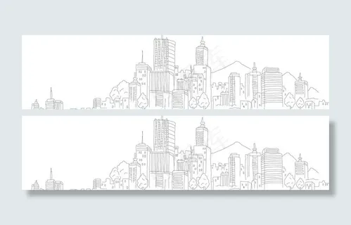 城市线描图片