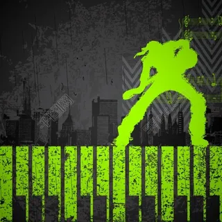 时尚酷炫音乐背景矢量图 AI