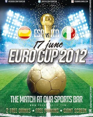 欧洲杯足球海报图片