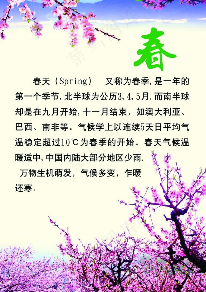 春天展板图片(1701X2551(DPI:72))psd模版下载