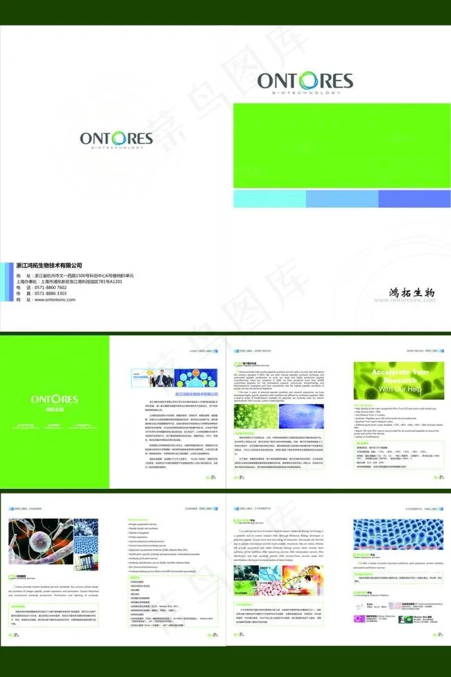 生物公司画册cdr矢量模版下载