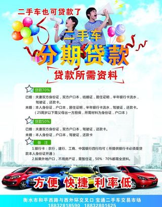 二手车分期贷款图片