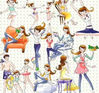 可爱卡通女性图片