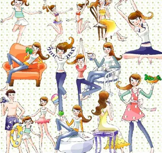 可爱卡通女性图片