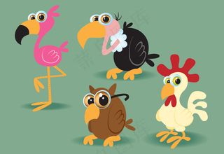 鸟类创意素材矢量图