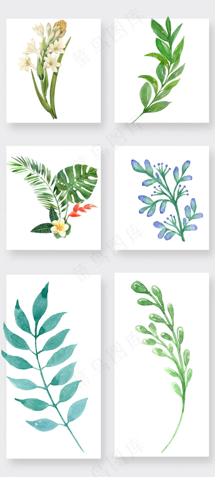 淘宝透明鲜花花枝背景漂浮物素材psd模版下载