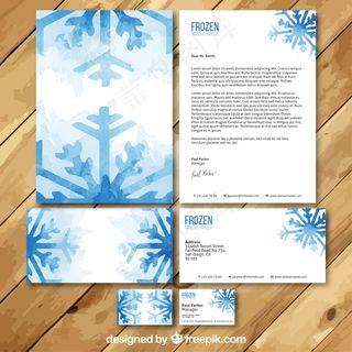 水彩矿泉水名片集