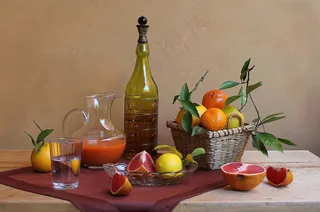 数码静物油画图片