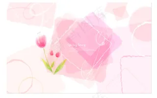 精美粉色花儿素材