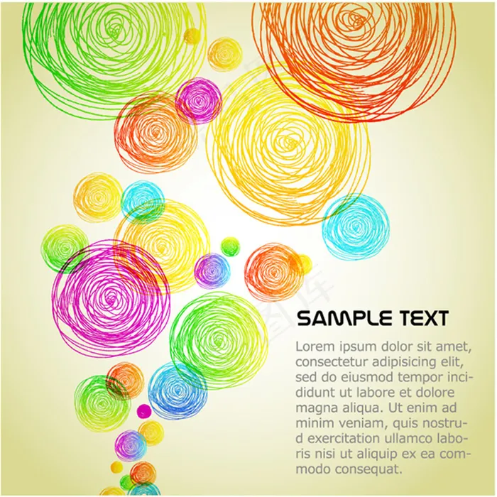 创意铅笔笔触图案矢量素材ai矢量模版下载