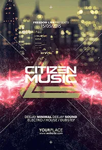Citizen Music Flyer Template