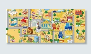 卡通城市图图片