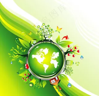 绿色地球背景图片