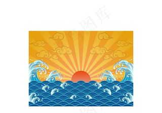 中国古典海潮波浪