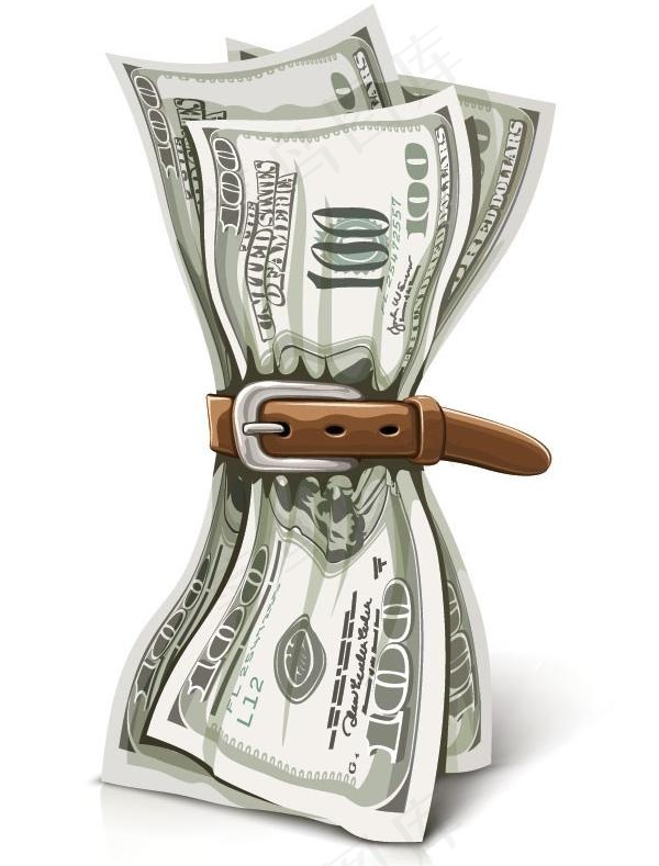 美元的金融危机和带主题矢量素材的反...