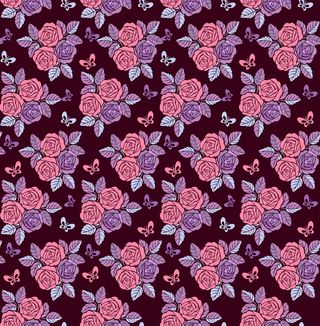 14款手绘蝴蝶花卉矢量装饰图案