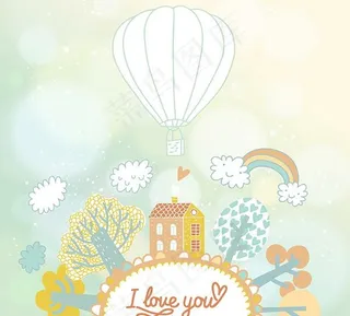 手绘夏季主题卡通插画