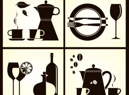 西方器物01矢量剪影eps,ai矢量模版下载