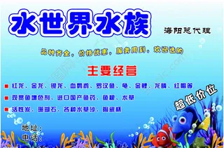 水世界水族宣传广告