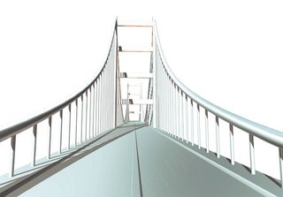 科技创意 模拟大桥 白色的大桥图片