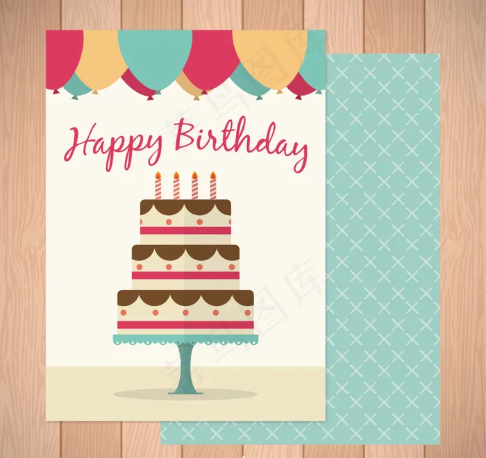 矢量蛋糕气球素材eps,ai矢量模版下载