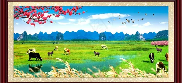 自然风景山水画图片 自然风景山水画图片