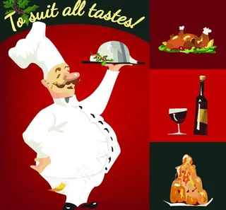 餐厅菜单模板矢量素材图片