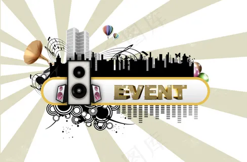 留声机等时尚音乐元素PSD分层素材 留声机等时尚音乐元素PSD分层素材