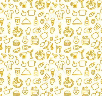 卡通手绘食物无缝背景