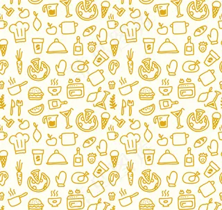 卡通手绘食物无缝背景