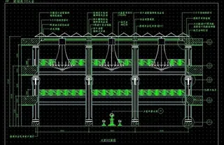 宾馆大堂D立面图