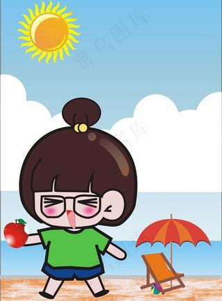 阳光海滩美眉图片