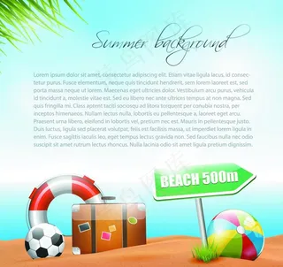 夏天主题矢量素材图片