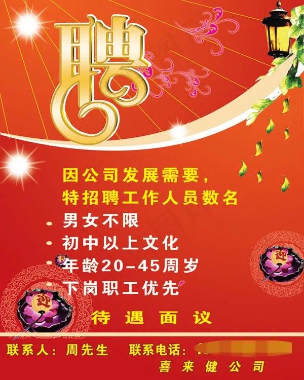 公司招工招聘(2516X3437(DPI:300))psd模版下载