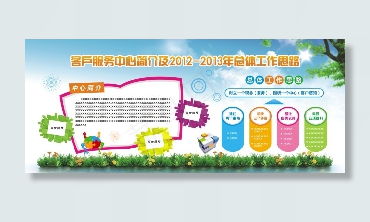 总体工作思路cdr矢量模版下载