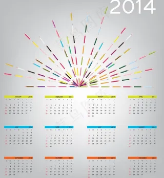 2014年日历图片