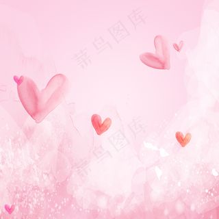 浪漫情人节粉色电商主图背景素材