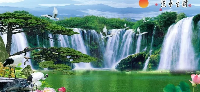 流水生财图片