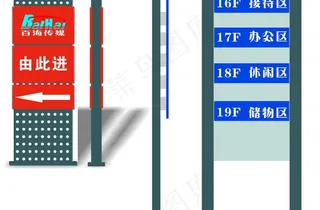 广告传媒户外立式导向图片