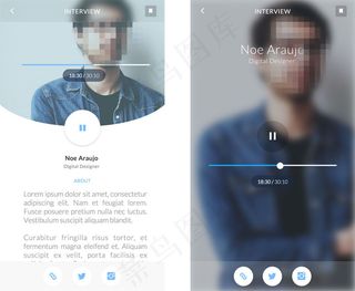 采访者移动手机APP界面UI