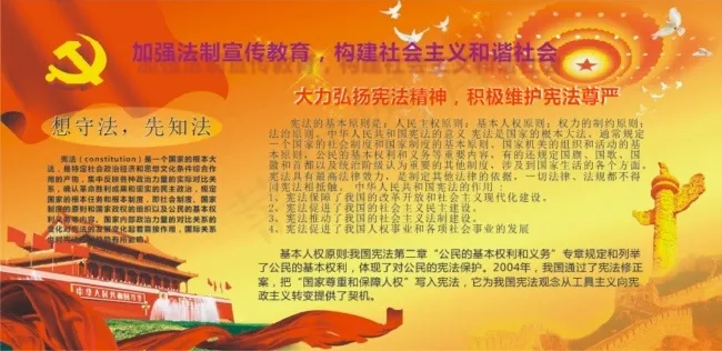 关于宪法的展板cdr矢量模版下载