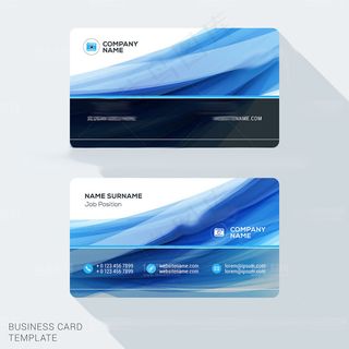 动感线条名片设计矢量