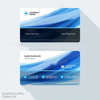 动感线条名片设计矢量