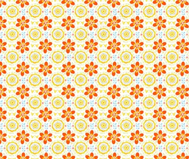 可爱黄色花朵底纹