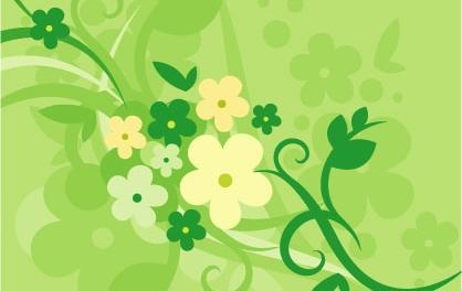 精美时尚植物花纹背景矢量素材006