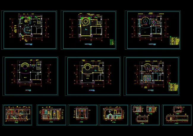 客厅装修详图cad图纸